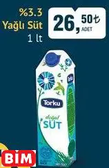 TORKU %3.3 YAĞLI SÜT TORKU %3.3 YAĞLI SÜT